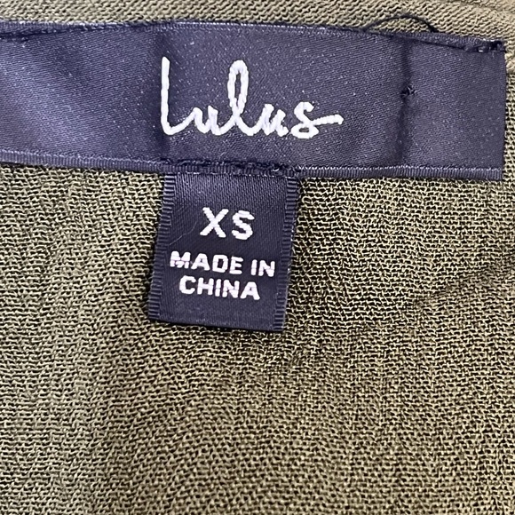 Lulus Harbor Point Olive Green Wrap Dress Women's Size XS - Picture 10 of 11